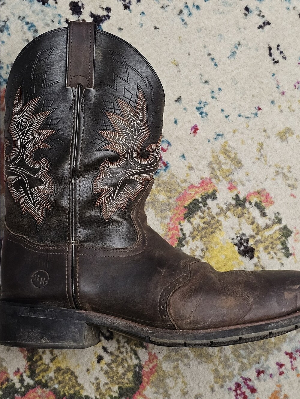 Double H Steel Toe Cowboy Boots Mens Size 11.5 Western Embroidered DH3658 - Picture 15 of 16